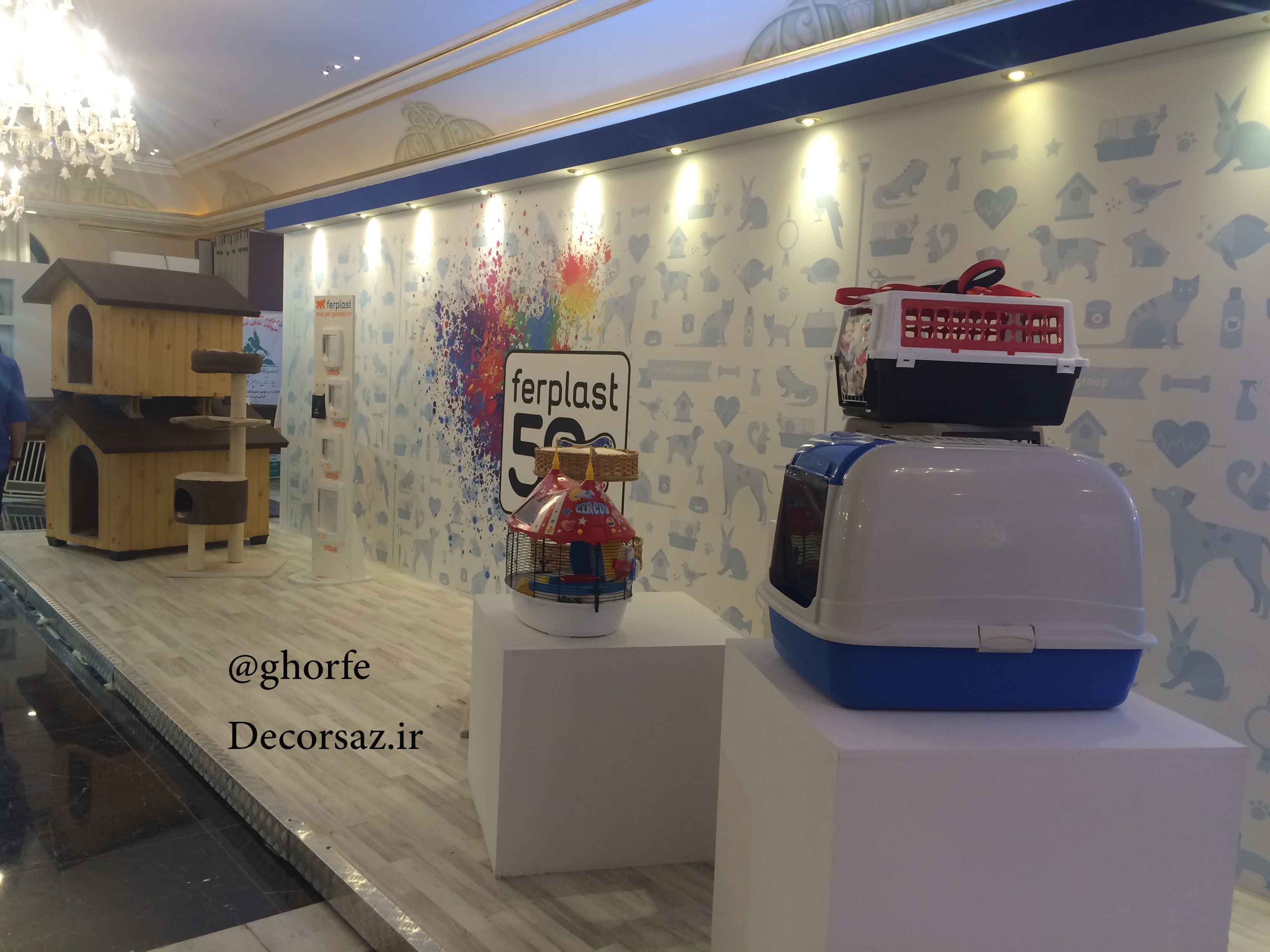 طراحی و اجرای غرفه نمایشگاهی J.M.VetGroup در نمایشگاه بین المللی دامهای کوچک خانگی در هتل اسپیناس پلاس تهران