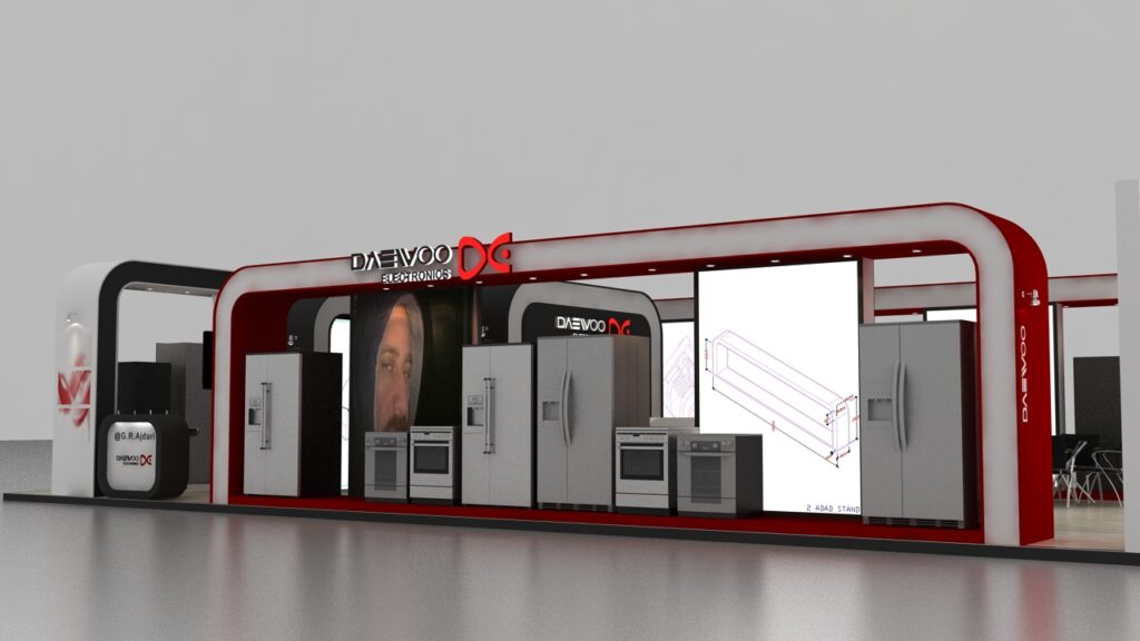 طراحی غرفه دوو درشهر گرگان